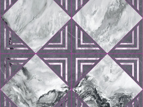  大理石瓷砖石材几何地面拼花 