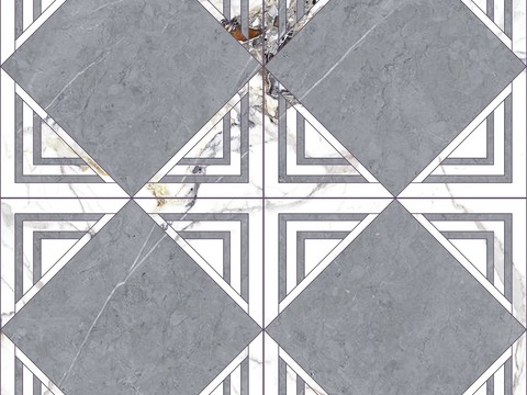  大理石瓷砖石材几何地面拼花 
