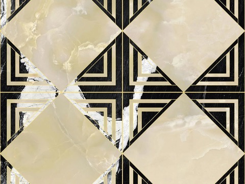  大理石瓷砖石材几何地面拼花 