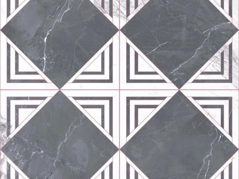  大理石瓷砖石材几何地面拼花 