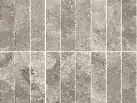 法式中古无缝棕灰莱姆石石砖贴图