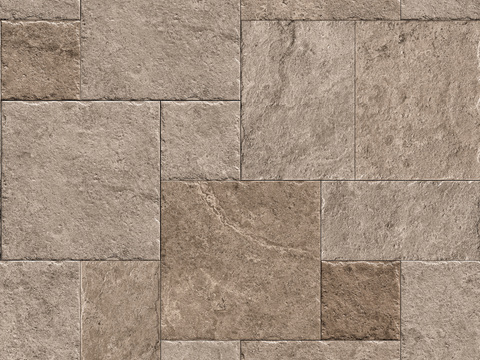 法式复古艺术砖 无缝棕色莱姆石地砖贴图