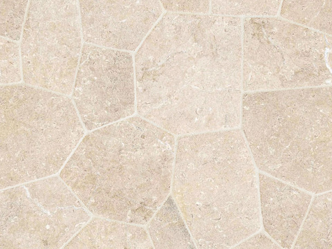 无缝米黄色碎拼莱姆石地砖仿古砖贴图