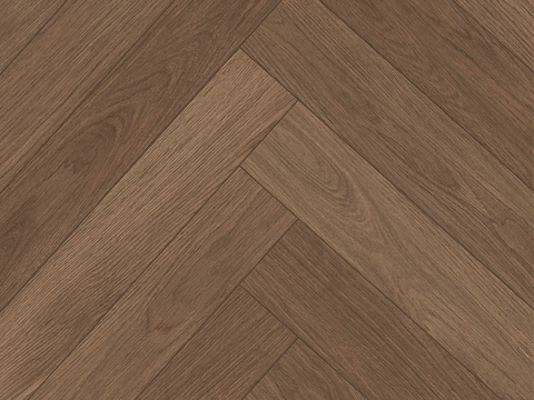 无缝深咖色人字拼木地板