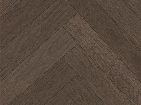 无缝深咖色人字拼木地板