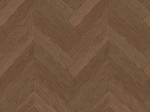 无缝深咖色人字拼木地板