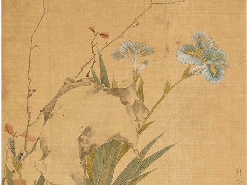  中式花鸟水墨画鸟兽画 