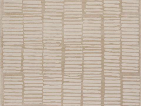 克兰伯里毛绒质感可水洗地毯 几何条纹 现代简约肌理地毯