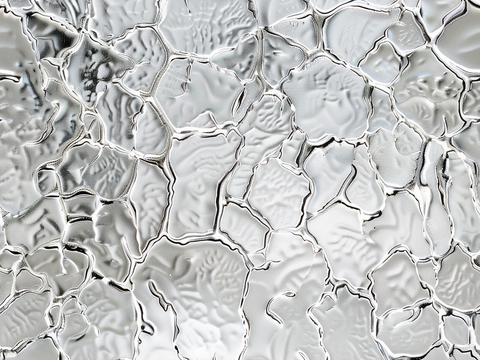 轻奢花纹磨砂水纹雾化锤纹彩绘玻璃