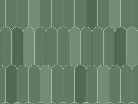 法式奶油无缝果绿色羽毛砖墙砖贴图