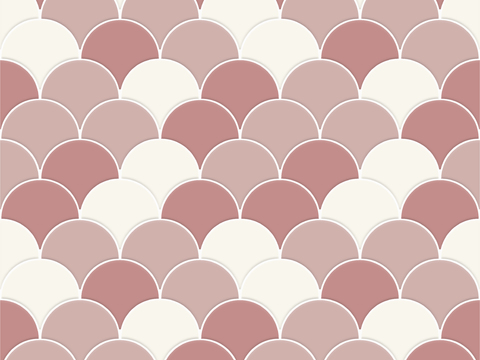 无缝粉色渐变羽毛砖 鱼鳞砖瓷砖