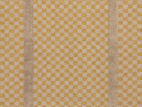 孟菲斯现代风格格子手工编织地毯 绒布地毯 格子地毯 现代简约