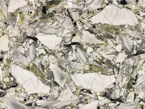 冷翡翠白绿花纹大理石岩板贴图
