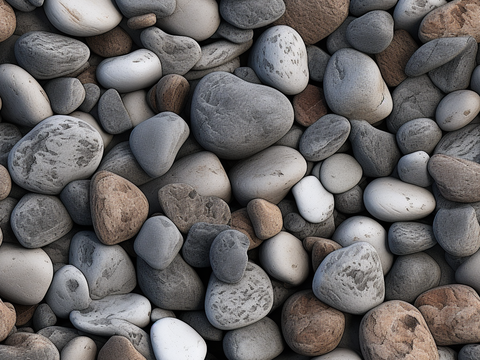 无缝杂色鹅卵石贴图
