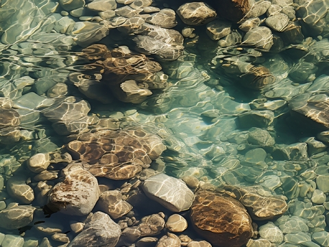 无缝河滩卵石地面贴图