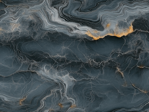 法式现代蓝色大理石奢石 潘多拉奢石