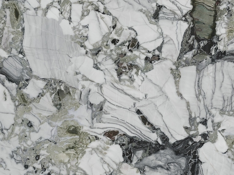 冷翡翠白绿花纹大理石岩板贴图