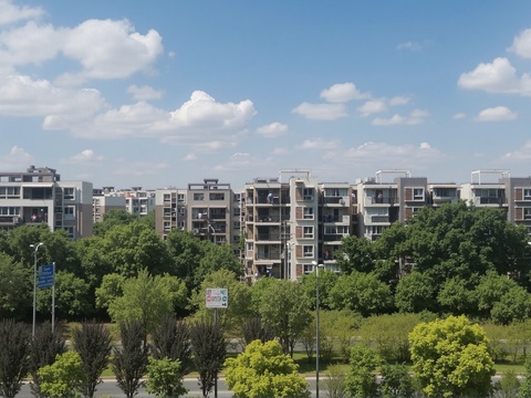现代城市白天外景天空外景