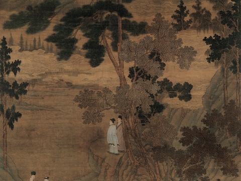 中式挂画 新中式景观人物画 装饰画 画