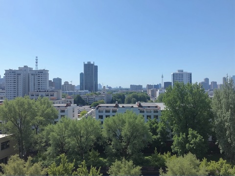 现代城市白天外景天空外景