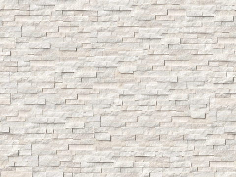 无缝米白色自然石文化石外墙墙面