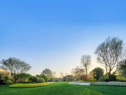 现代白天小区外景庭院外景别墅外景