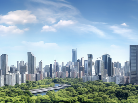 现代城市外景白天城市外景都市外景