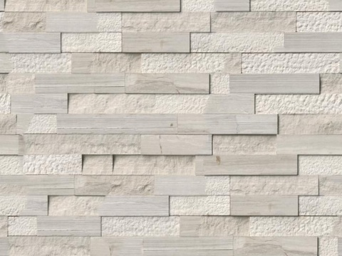 无缝礁白石文化石毛石墙面