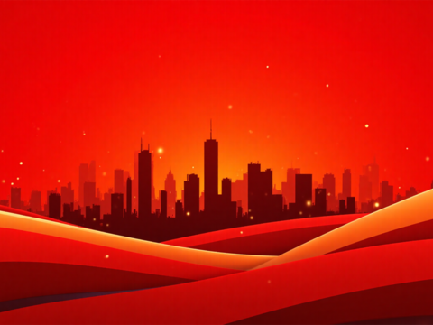 城市剪影背景贴图