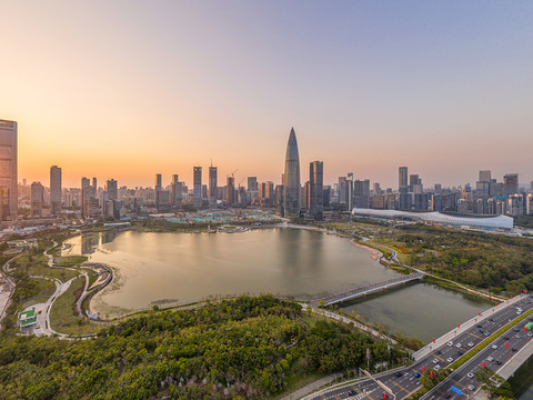 现代天空外景室外黄昏夕阳天空