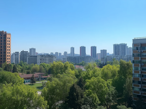 现代城市外景白天城市外景都市外景