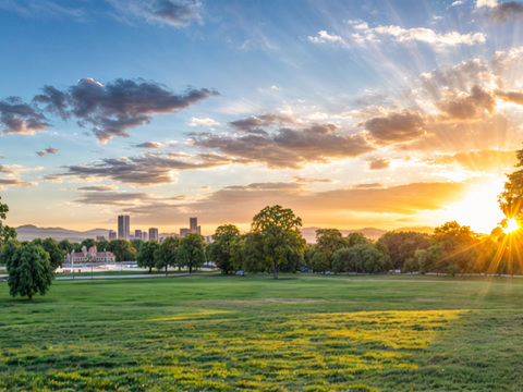 现代天空外景室外黄昏夕阳天空