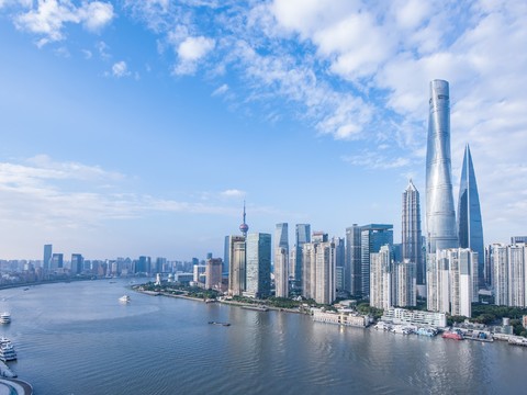 白天城市建筑户外江景外景贴图