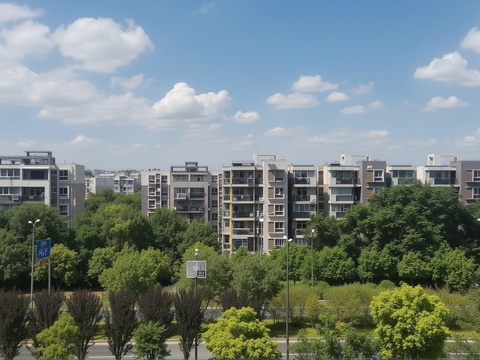 现代城市外景白天城市外景都市外景