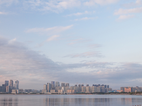 白天城市建筑户外江景外景贴图