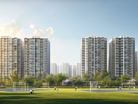 现代城市外景白天城市外景都市外景