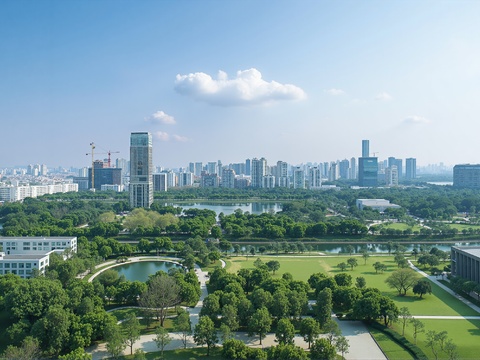 现代城市外景白天城市外景都市外景