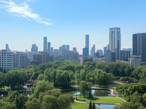 现代城市外景白天城市外景都市外景