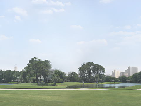 现代白天小区外景天空外景公园外景