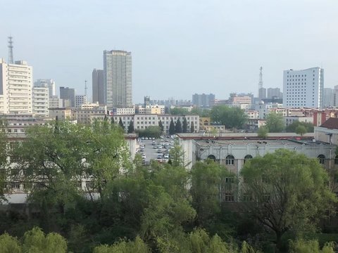 现代白天小区外景天空外景公园外景