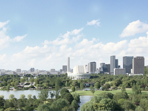 现代城市外景白天城市外景都市外景