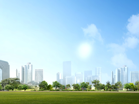 白天城市建筑户外外景贴图