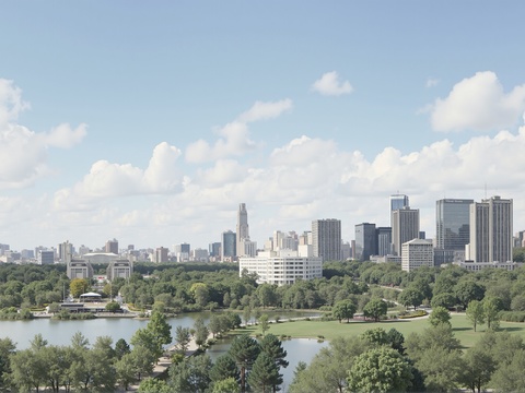 现代城市外景白天城市外景都市外景