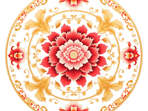 现代花纹 纹样 装饰画 地毯图案