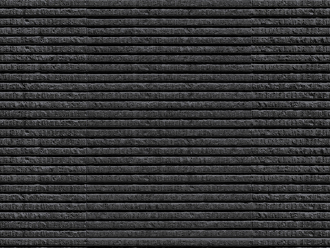 现代意式无缝黑拉槽阡陌石黑色流水石文化石