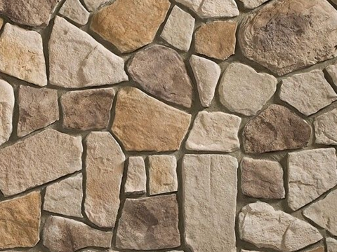 现代复古文化石墙 无缝岩石墙 毛石墙贴图