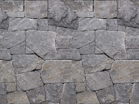 现代无缝文化石墙 无缝岩石墙 毛石墙贴图