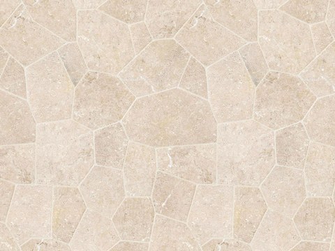 无缝米黄色碎拼莱姆石地砖仿古砖贴图