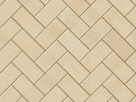 人字形透水砖地面