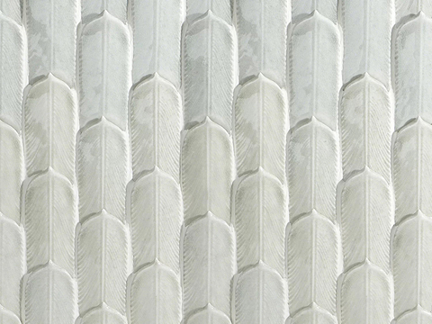 现代无缝简约艺术砖 大理石瓷砖 白色羽毛砖贴图